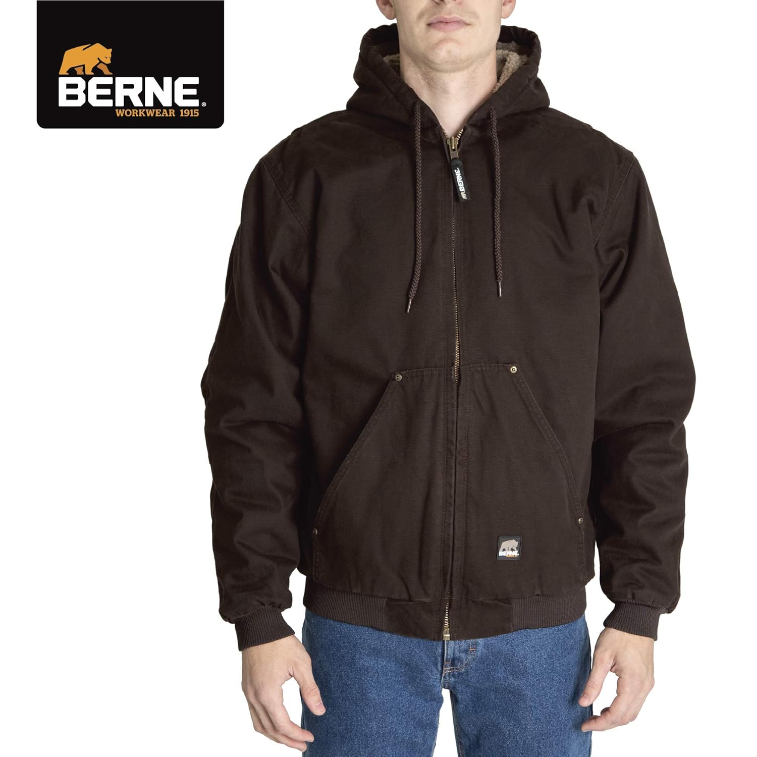 berne high country hooded jacket sherpa lined