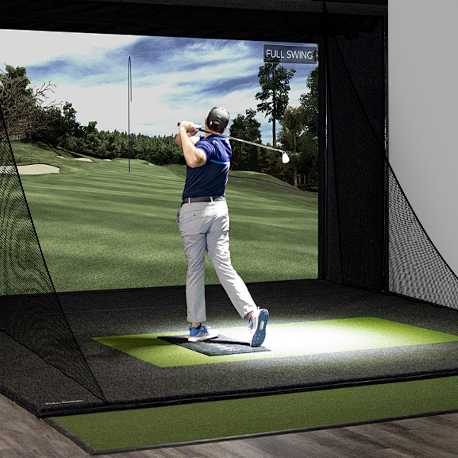Rete anti-shank di pratica da golf | Rete laterale di allenamento di golf 2,1 x 2,1 m - Barriera di allenamento swing per golfisti donne uomini adolescenti all'aperto