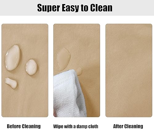 Miniatura 108 de LUSHVIDA - Mantel ajustable de vinilo para mesa redonda, impermeable y con borde elástico, mantel de plástico