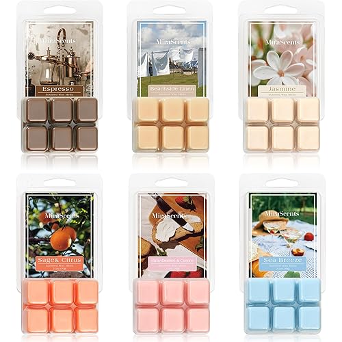 Spring Scented Wax Melts - Spring & Summer Wax Melts,Mix Scented Long Lasting Scented Wax Melts,Natural Soy Wax Cubes for Wax Warmer,Candle Melts Gift, 2.5 oz (6 Pack)