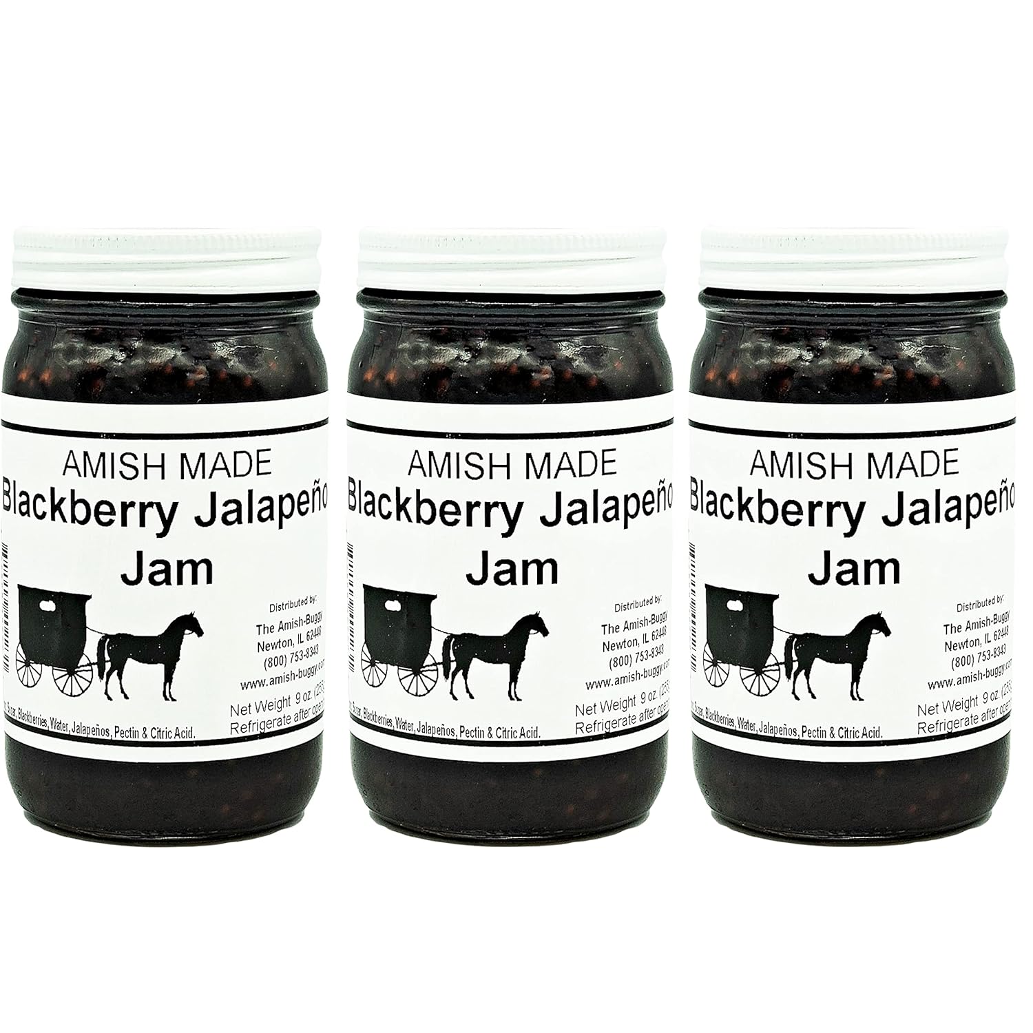 Amish Jam - 8 Oz Jar - Qty 3 (Blackberry Jalapeno)