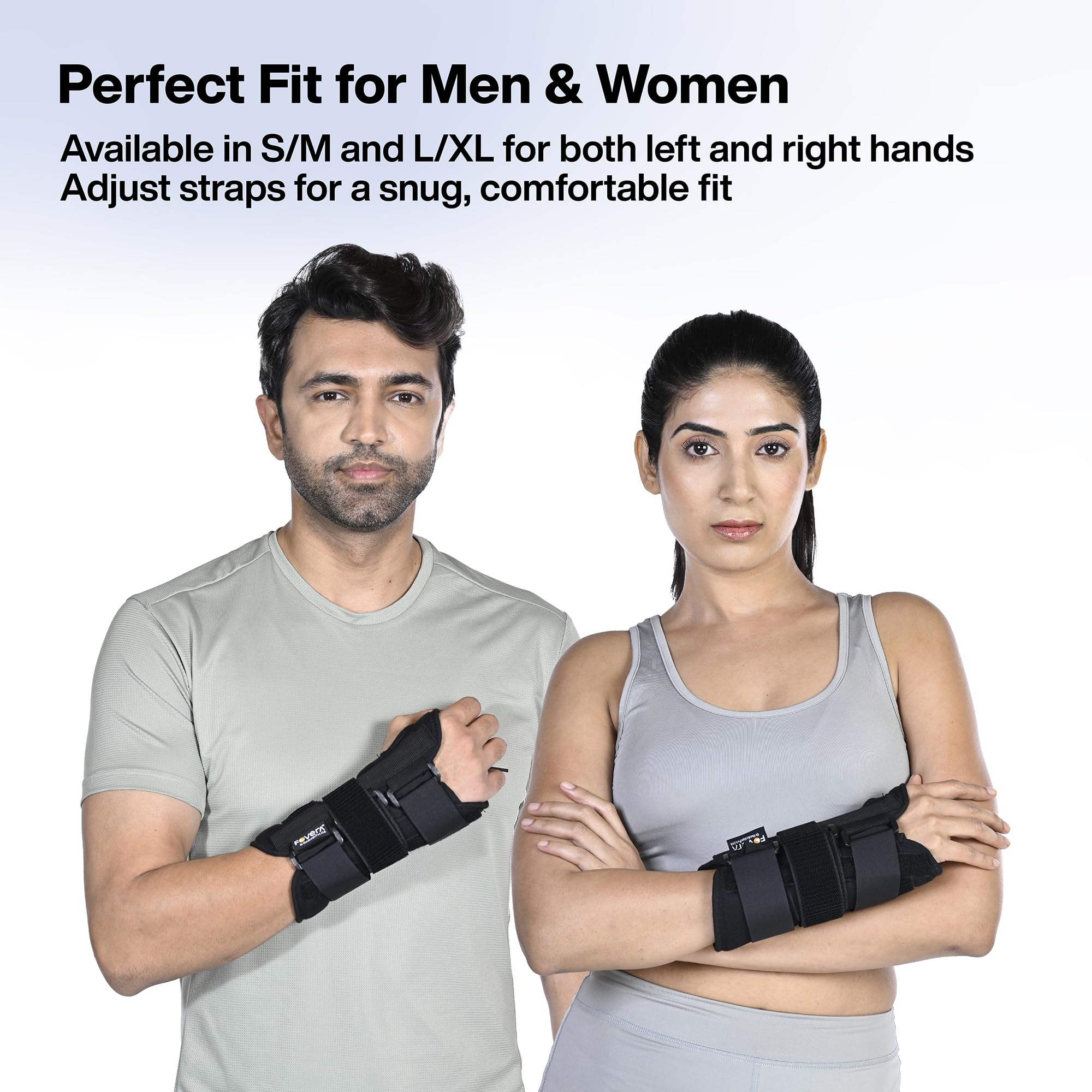 FOVERA Wrist Splint Brace for Carpal Tunnel | Adjustable Wrist Support Brace with Splints | Hand Support for Arthritis, Tendonitis, Sprain, Injuries & Wrist Pain (Size - Medium, Left Hand) - Image 9 thumbnail