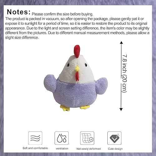 Miniatura 7 de Peluche de pollo, juguetes lindos, muñeca suave, regalos para niños y niñas, 9.8 pulgadas