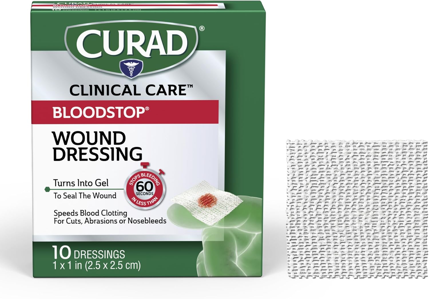 CURAD BloodStop Wound Dressing 10 unidades miniatura 1