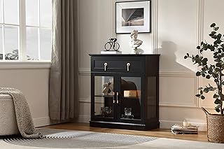 31.5'' Accent Small Buffet Cabinet with Storage, Buffet Sideboard with T...