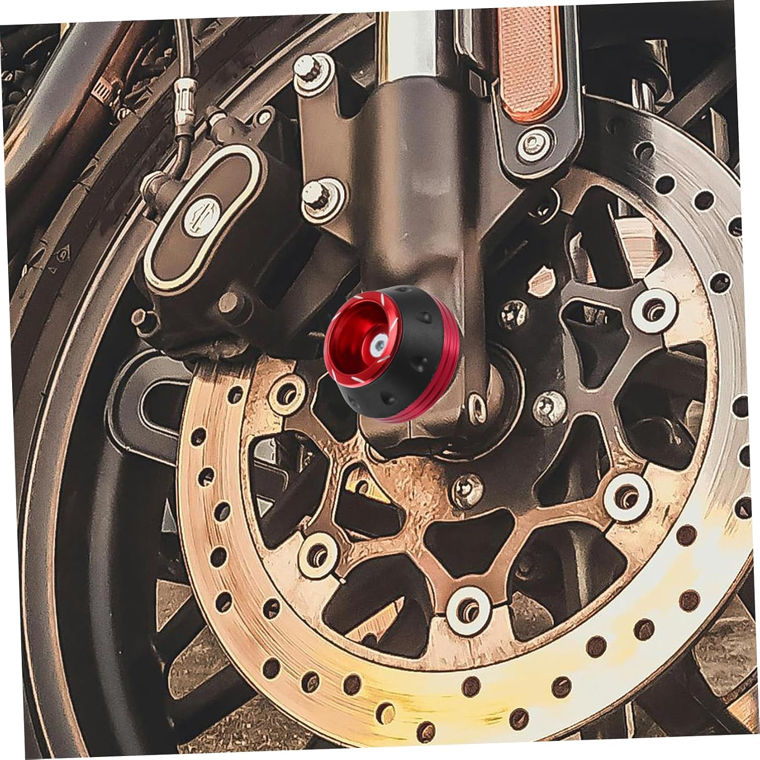 2PCS Universal Motorcycle Front Fork Cups Crash Protection Fork Frame Sliders Electric Scooter Decoration Compatible Motorbike Accessories