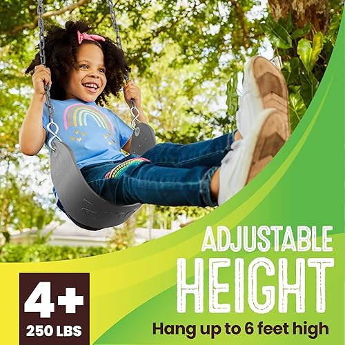 Miniatura 2 de Swurfer Columpios de columpio para exteriores de árbol, reemplazo de asiento de columpio para patio de recreo, accesorios de juego de columpios,