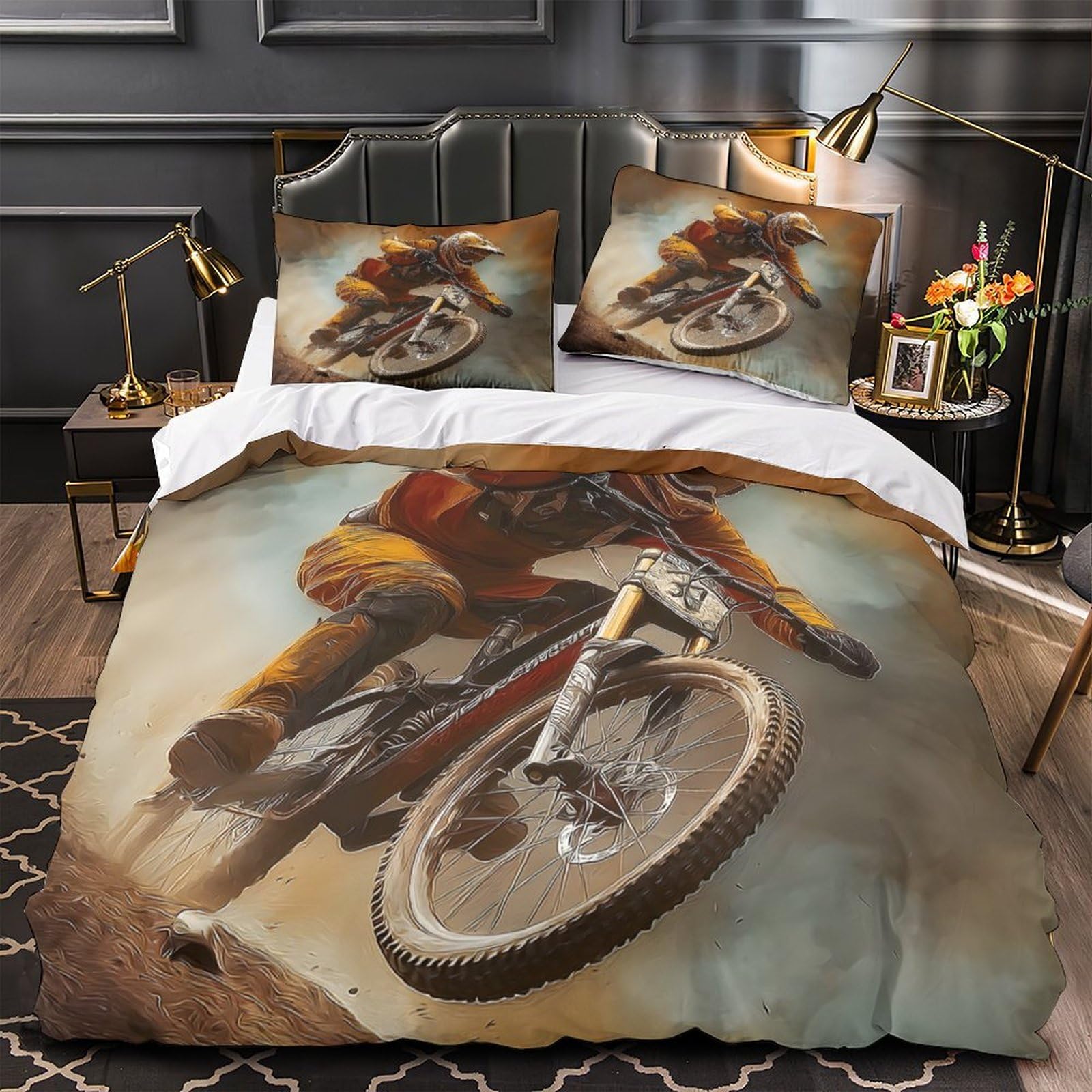 Housse de couette Mont Fuji 220x240 cm parure de lit adulte microfibres