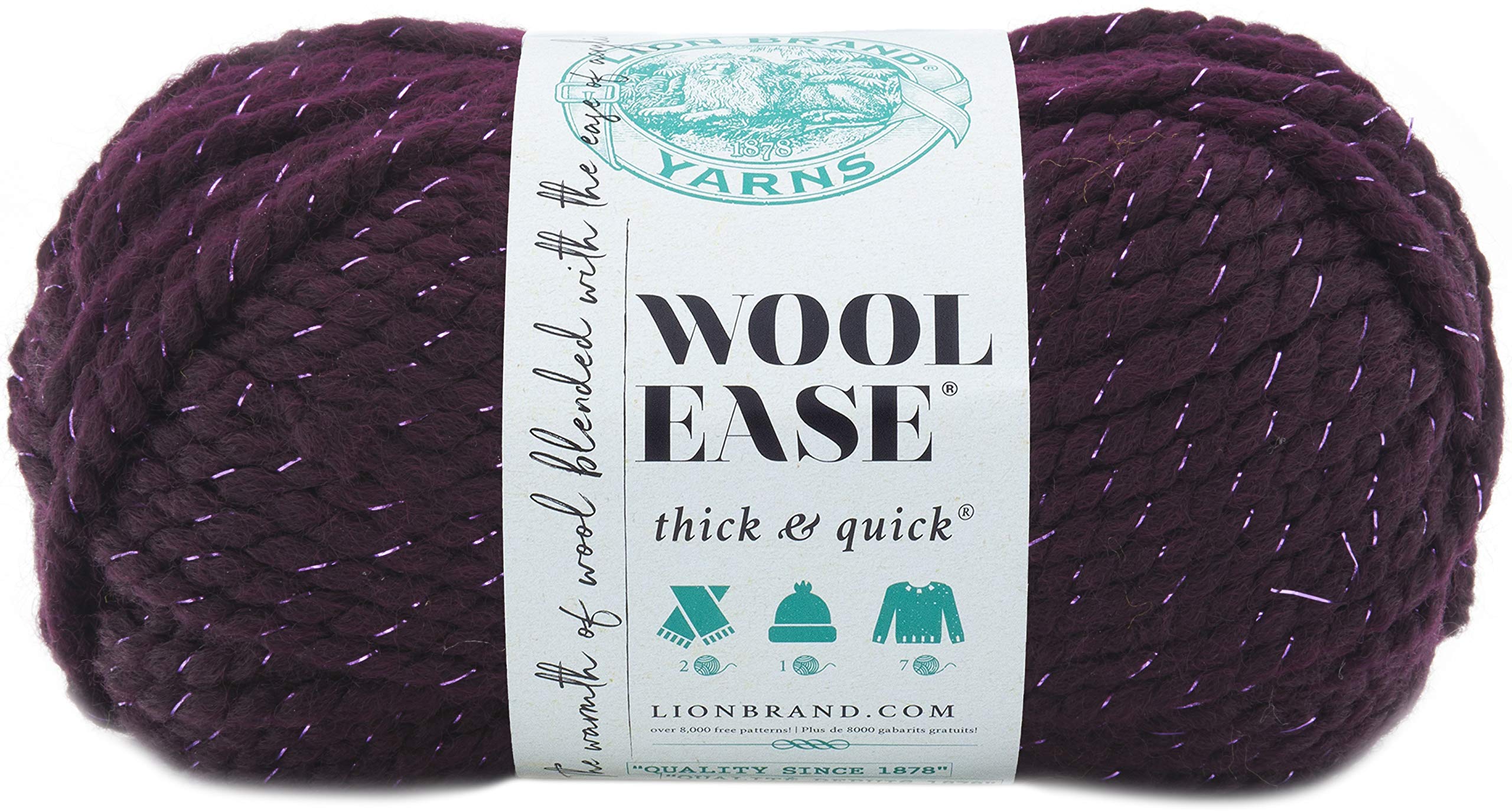 Amazon.com: Lion Brand Yarn 640-305 Wool-Ease Thick & Quick Yarn 