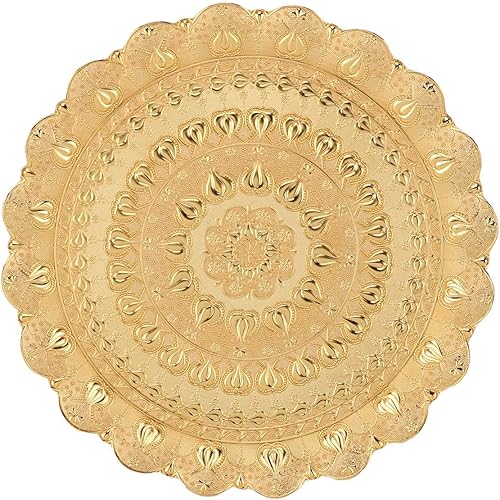 Kufoo Plato de café, bandeja de café turca dorada para café (dorado)