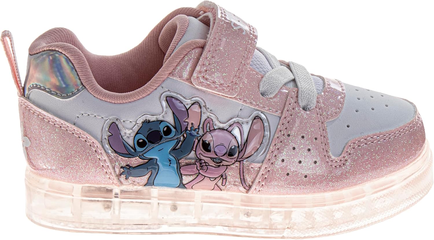 Girls Character Court Light Up Sneakers Minnie Mouse Frozen Stitch Paw Patrol Moana Disney Princess Casual LED Shoes for Girl Size 6-10 Toddler 11-12 Little Kid - Image 2