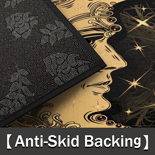 Miniatura 3 de Tapete bohemio de media luna creciente con mandala, 36 x 24 pulgadas, tapete para zapatos para entrada al aire libre, decoración de puerta delantera