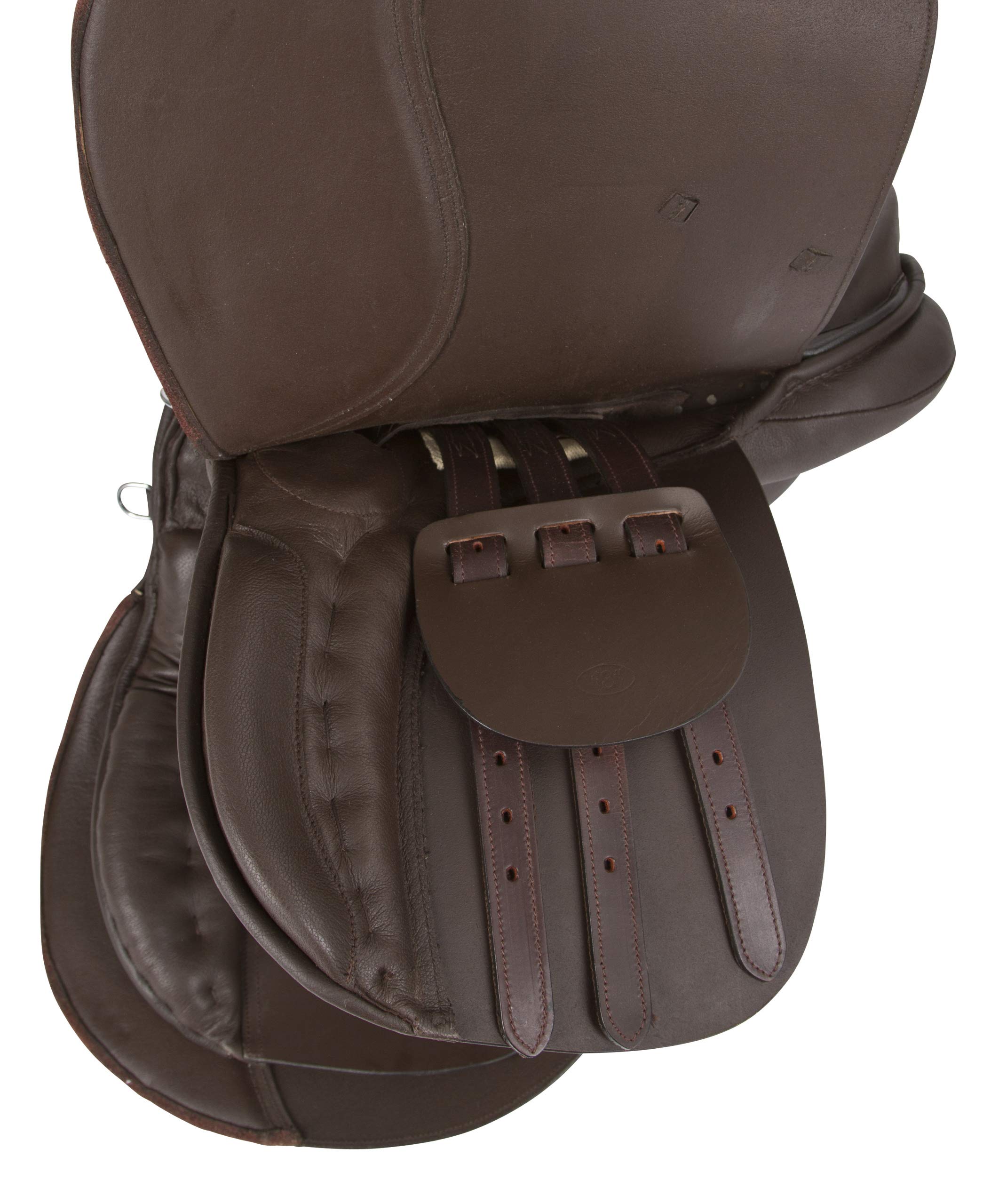 Covalliero Selle Haflinger 44,5cm largeur de selle 34,5cm longueur de sangle 125cm avec tapis de selle