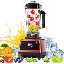 Blender for Smoothies, Countertop Blenders for Kitchen, Ice Crushing, Frozen Fruits, Smoothie Blender with 68Oz. Pitcher, Red
