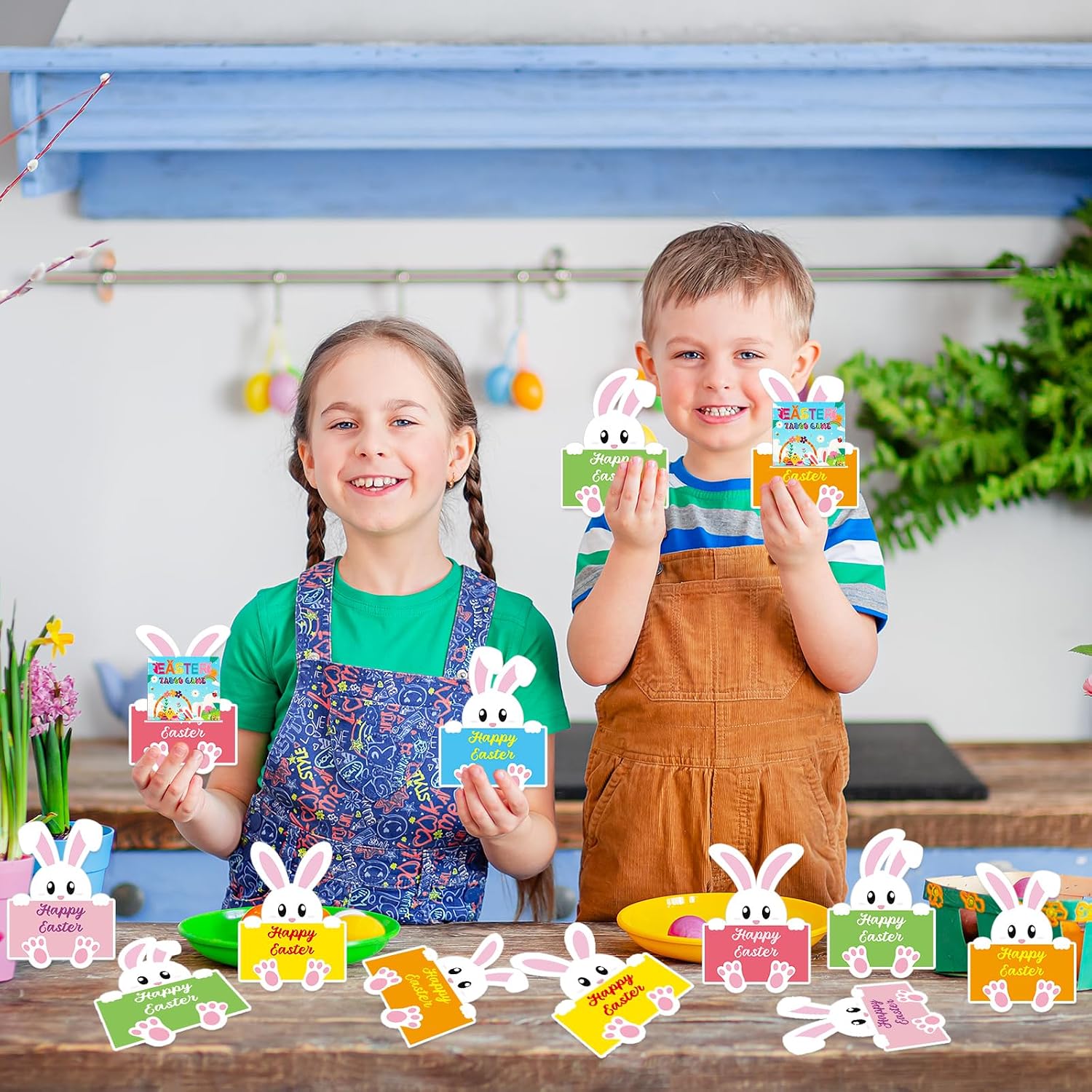 24 Pcs Easter Bunny Gift Card Holders Spring Easter Party Paper Gift Card Sleeves Rabbit Cash Holder Appreciation Stuff for Spring Christian Holiday Party Basket Stuffers Gifts Tag Decoration Supplies