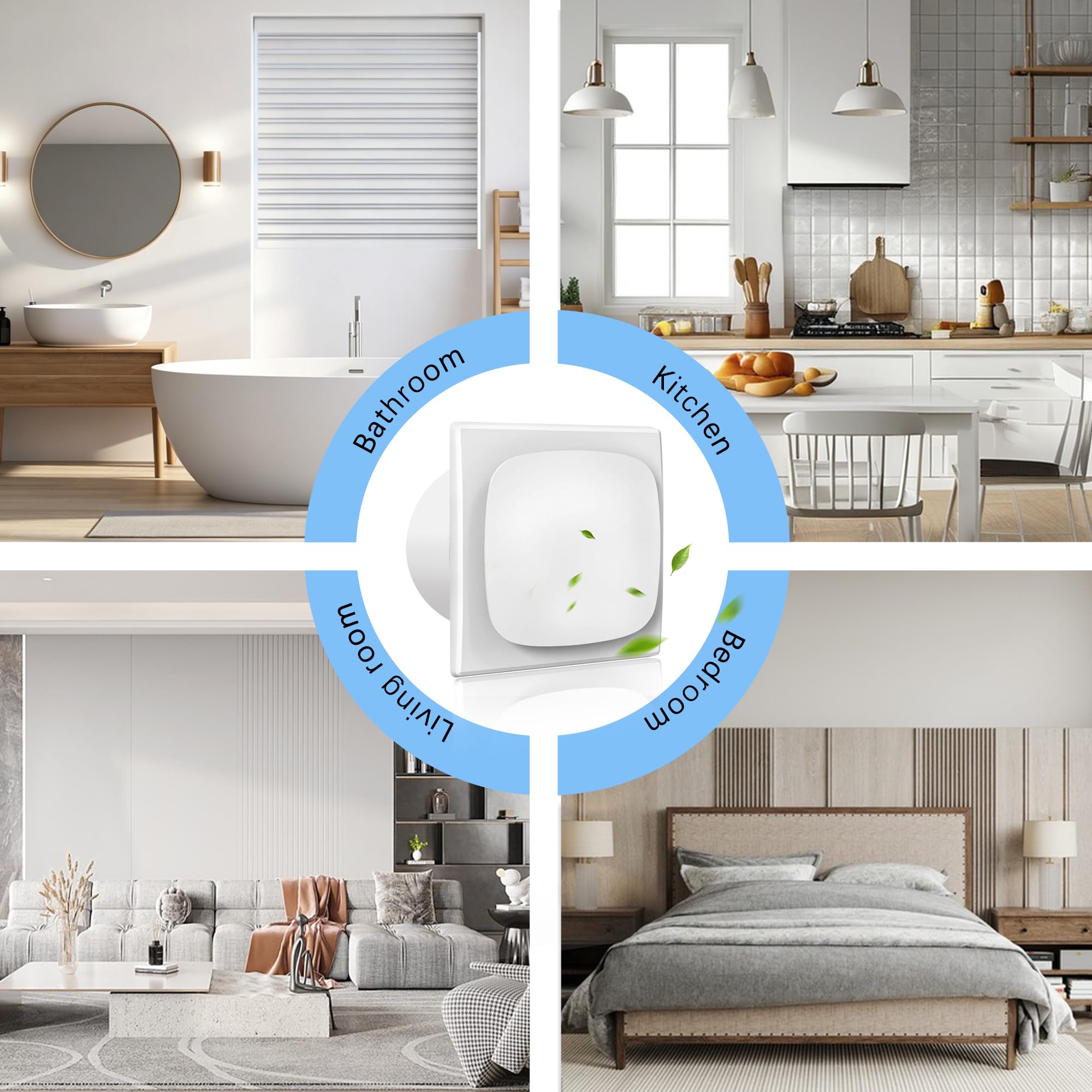 Aygrochy Ventilateur Extracteur d'Air 100mm avec Prise Intelligente