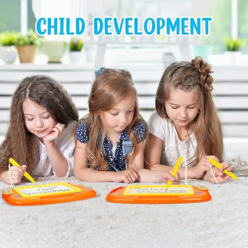 Miniatura 7 de Sumind 3 piezas de bolígrafo magnético de dibujo de repuesto Magnapad Doodle Stylus Pen con cuerda para jugar Magnapad tablero de dibujo magnético