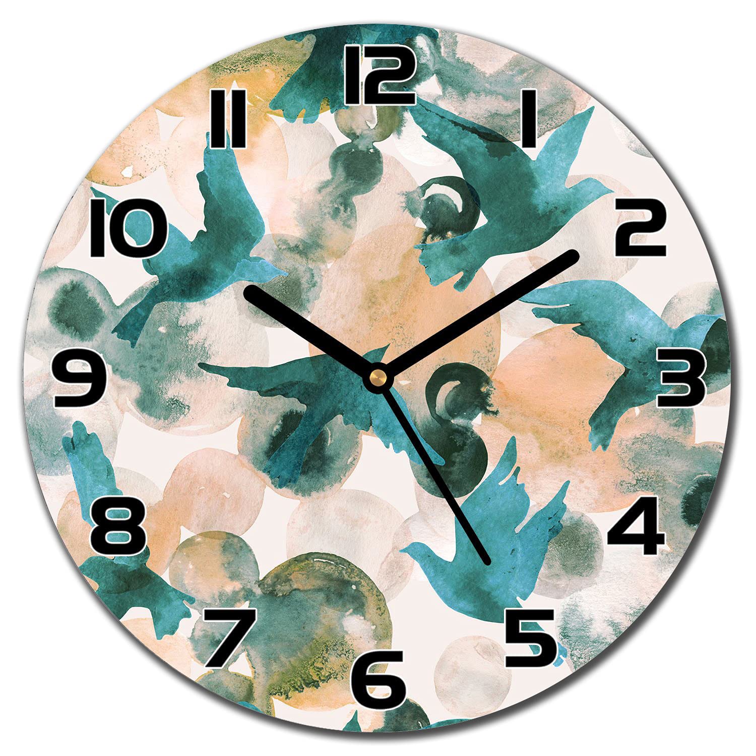 Horloge en verre de securite Coloray moderne et durable avec impression haute finition
