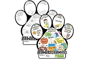 Elementary All About Me Posters Dog Paw Prints