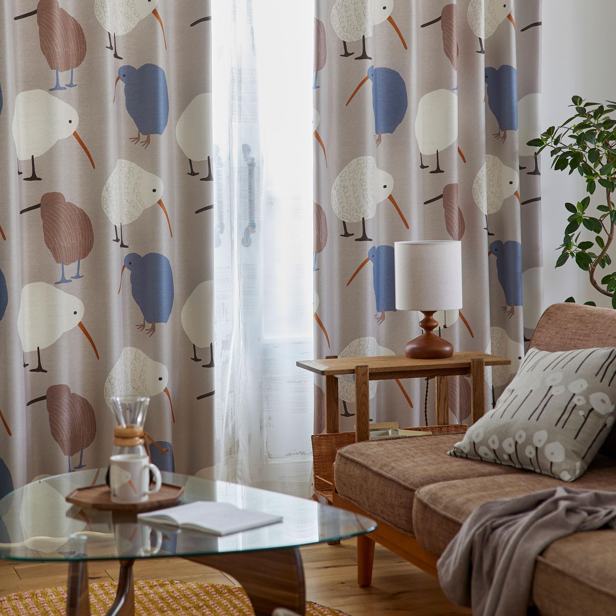 ㉘スミノエ　ドレープ　両開き スミノエ カーテン フラワーポット 遮光2級 100×200cm 1枚入り