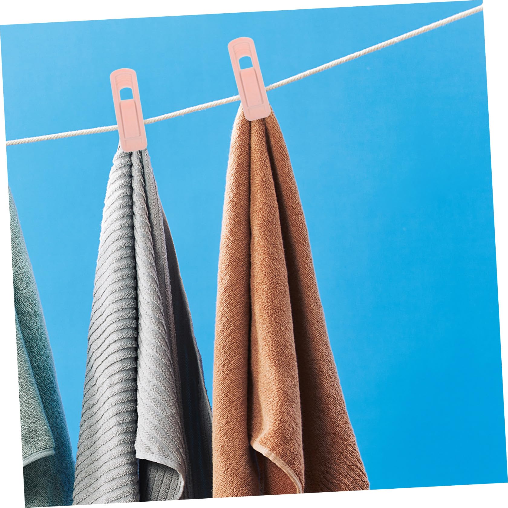 50 Piezas 50 Pinzas de Plástico para Ropa Terciopelo Antideslizante, Resistentes al Viento, Tamaño Pequeño, Color Rosa, Paquete de 50 Unidades para Pantalones, Faldas y Toallas,