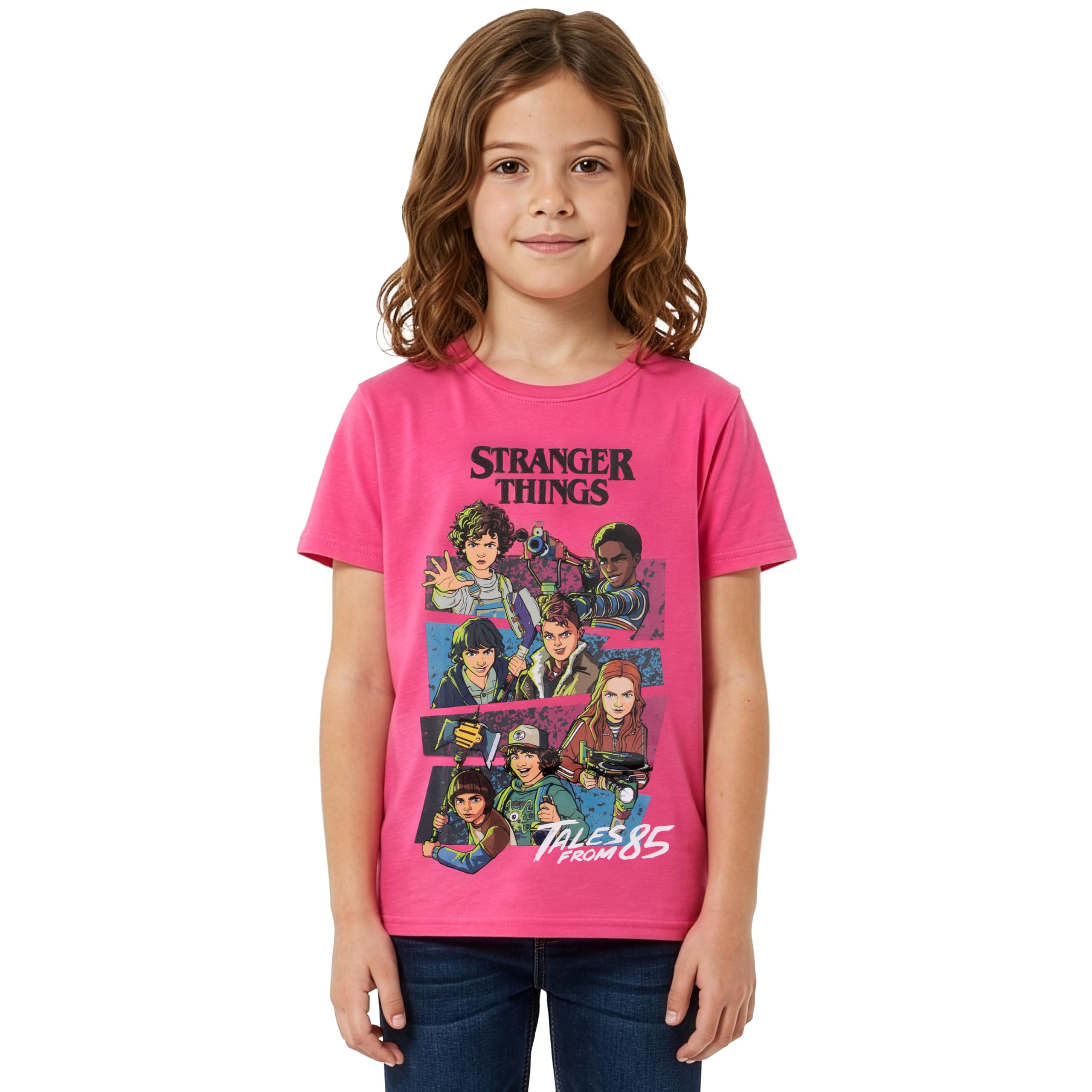 Stranger Things Camiseta para Niña, Camiseta Tales from ’85 para Niña, Camiseta De Manga Corta