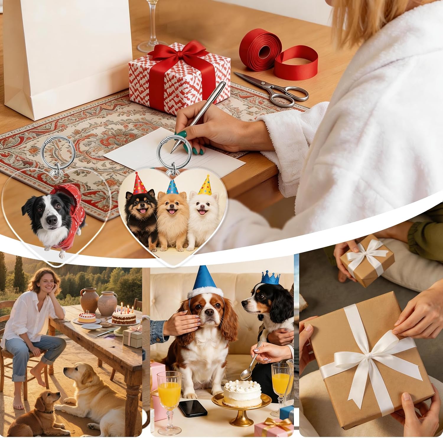 Custom Acrylic Dog Cat Keychain with Photo Personalized Pet Memorial Key chain Customized Keychains Gifts for Pet Lovers - Image 6