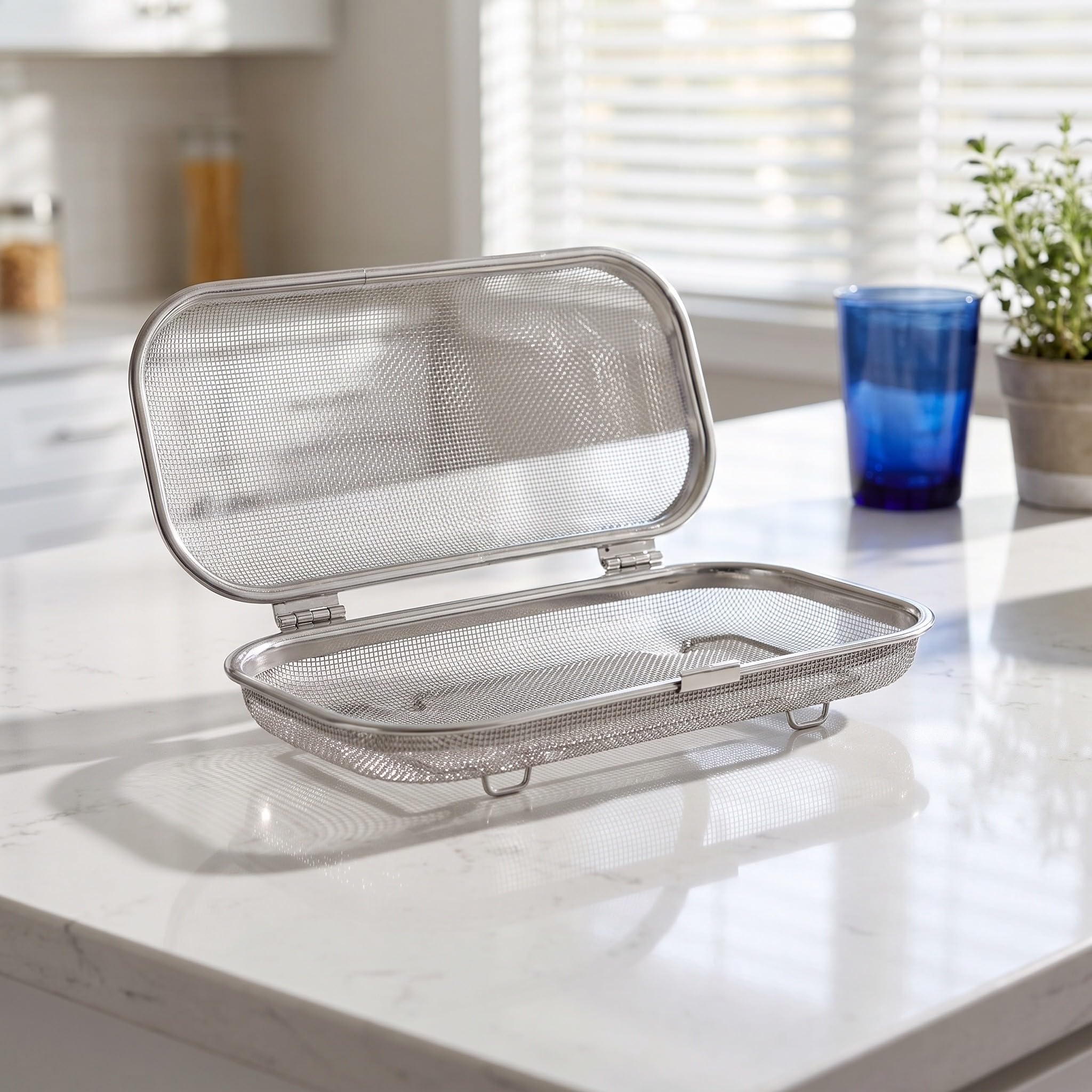 Zerodeko Cesta de acero inoxidable para lavavajillas, para palillos y