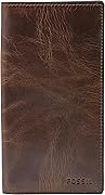Fossil Men's Leather Executive Checkbook Wallet Leather Working Group