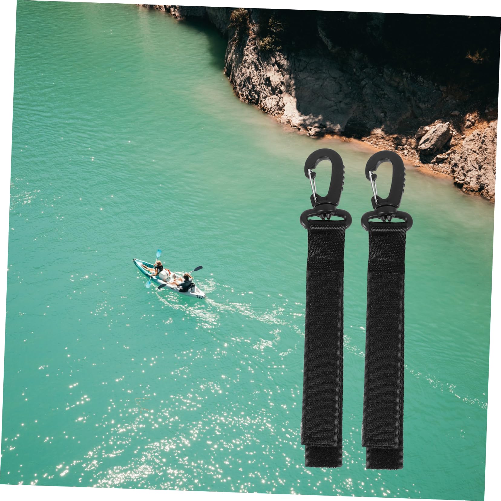 BESPORTBLE 3sets Kayak Paddle Leash Paddle Lanyard Safety Strap Carabiner Hook Easy Access 2pcs*3 Random Style