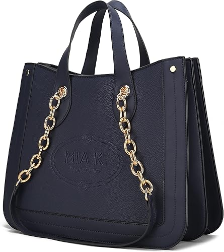 MKF Collection Bolso de mano para mujer, bolso de hombro con asa superior de cuero vegano