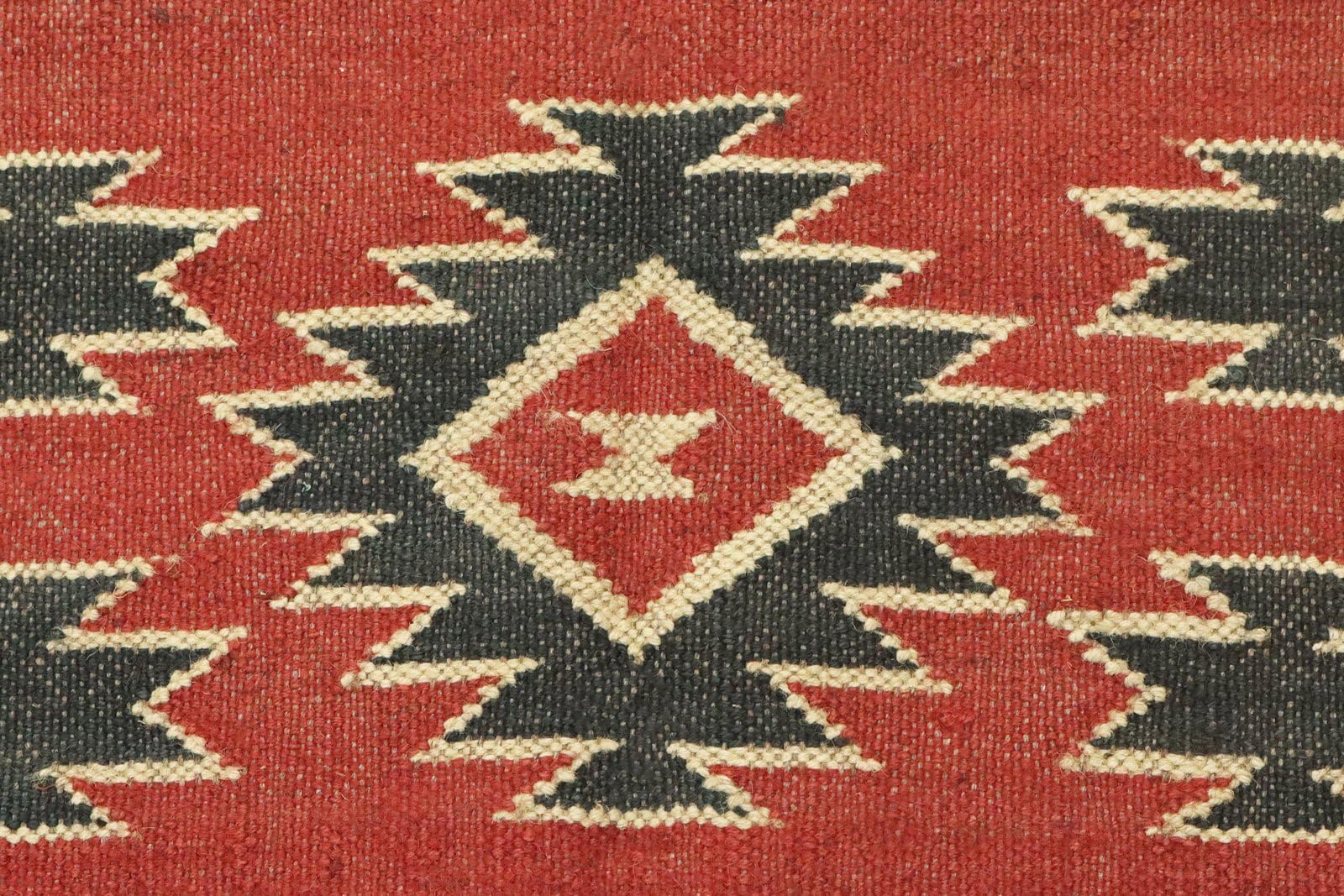 Läufer – Teppich Kelim, wendbar, Wolle, Jute, Südwestern, handgewebt, für drinnen und draußen, Flachgewebe-Teppich für Zuhause und Foyer, Flur, Treppenläufer