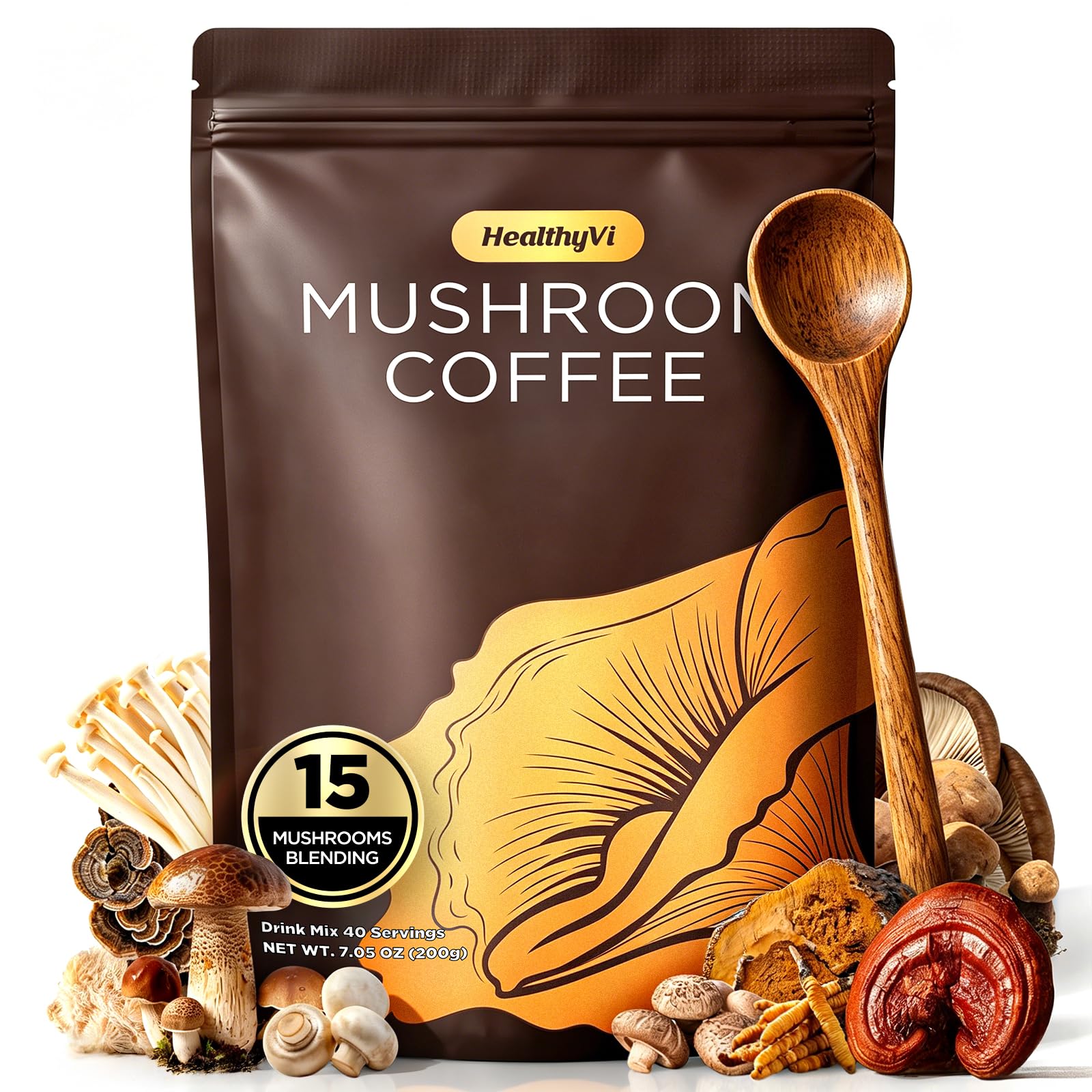 HealthyVi 15 Mushroom Coffee
