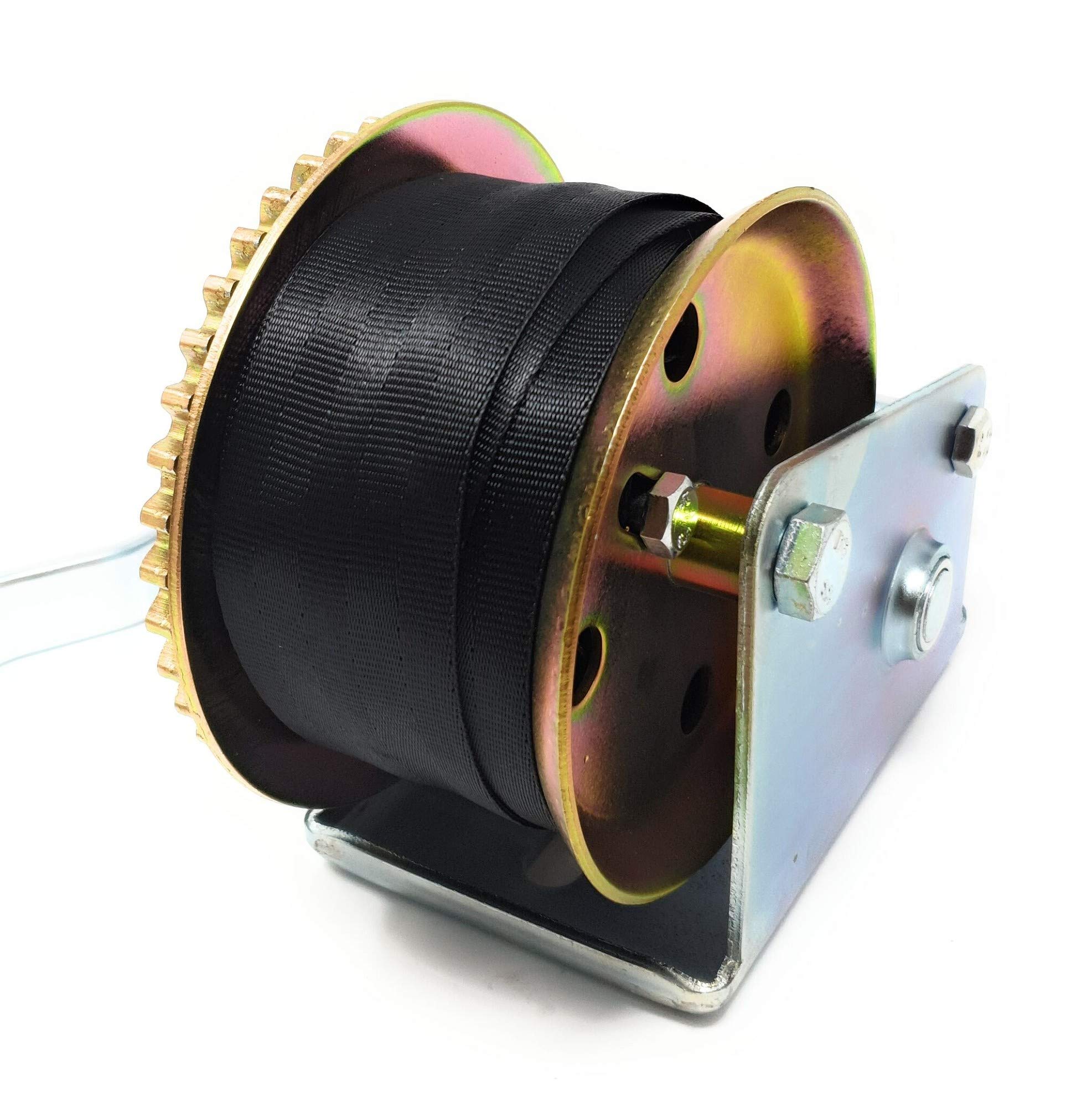 DWTGERMANY 101245 6 m 500 kg Strap Winch Hand Winch Ratchet Mechanism