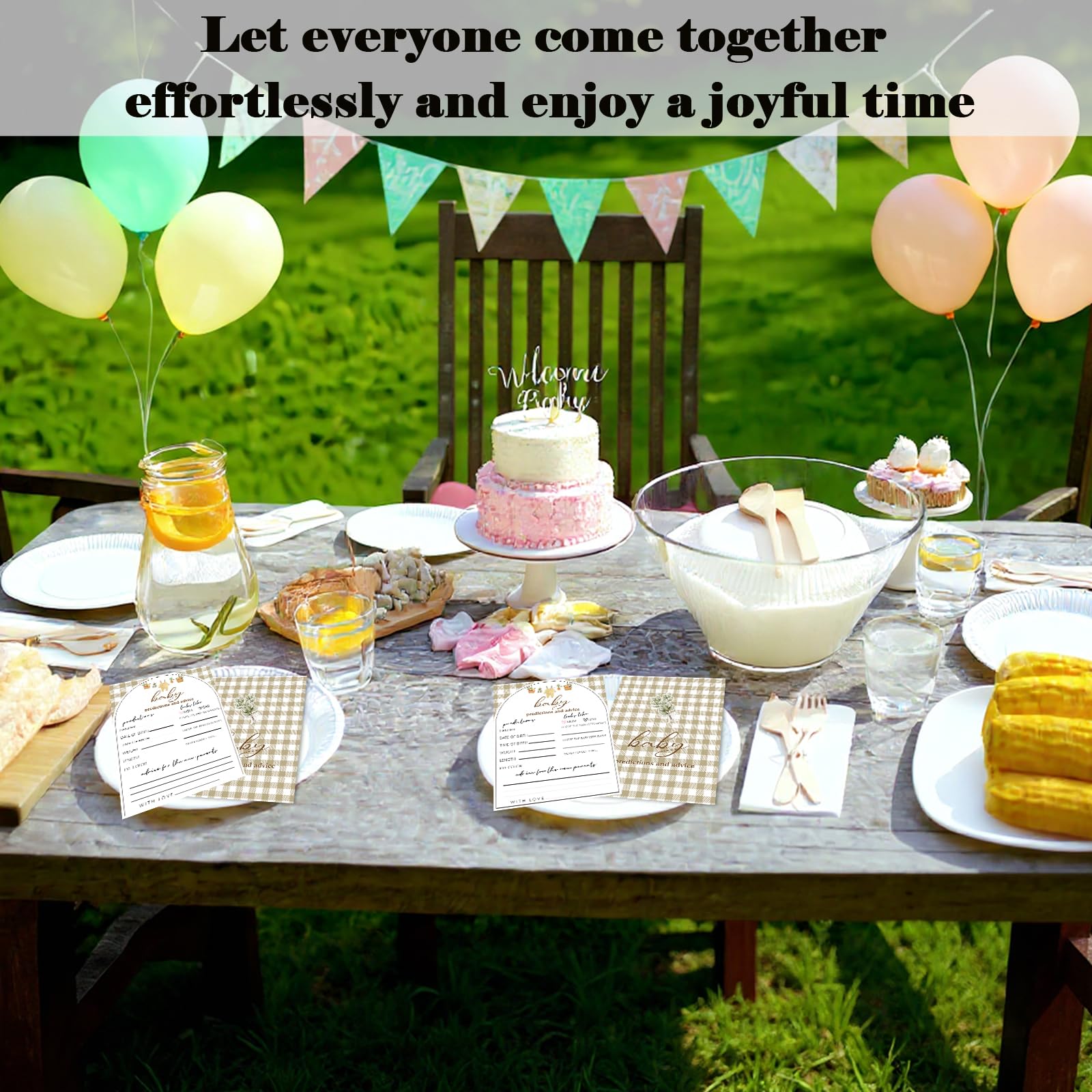 Juegos de baby shower cultivados localmente, predicciones de bebés y tarjetas de actividades de consejos para decoraciones de fiestas, juego de fiesta de revelación de género del mercado de
