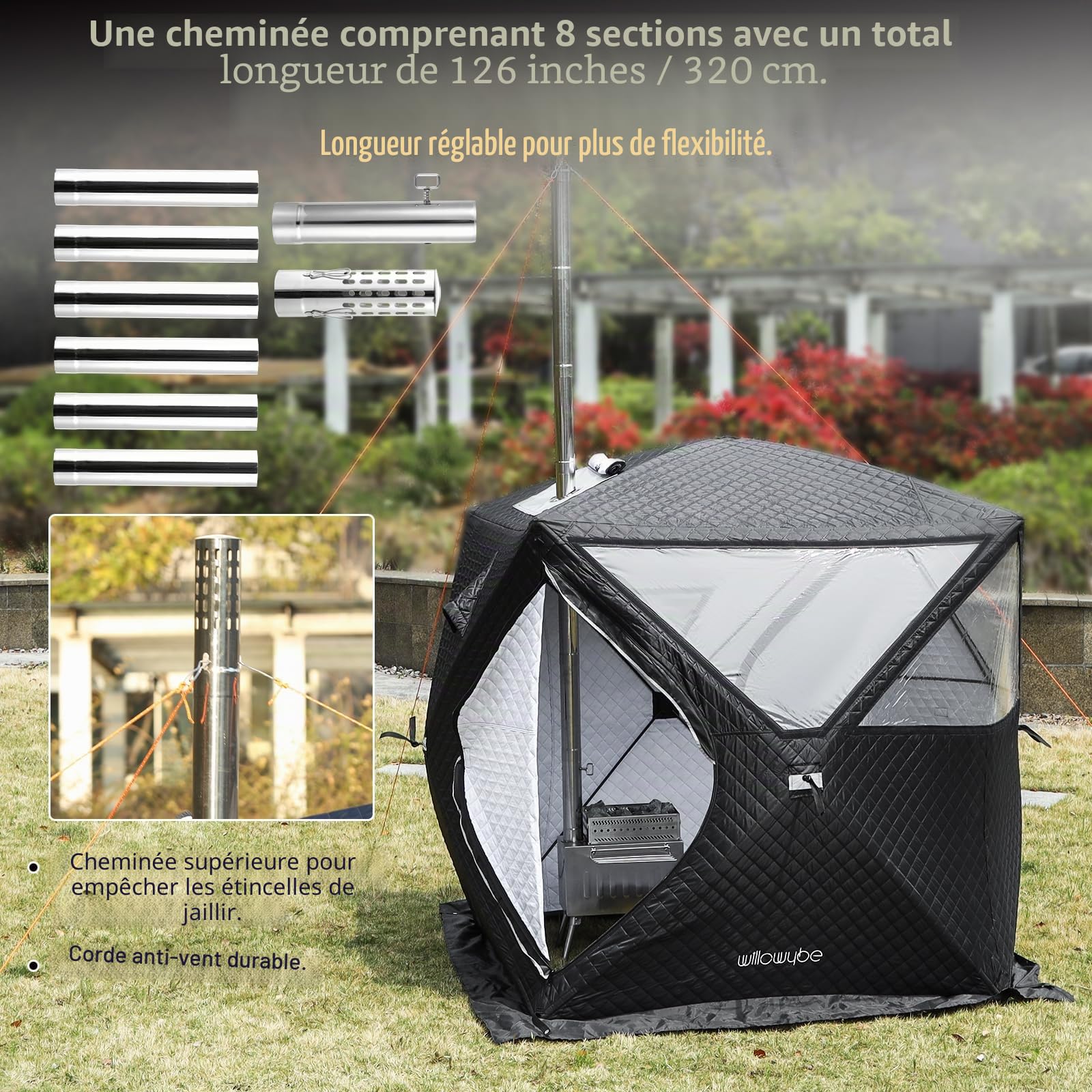 Poêle à Bois Portable pour Sauna Sec et Cuisine