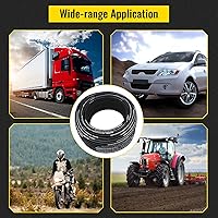 Vista 7 de VEVOR Manguera hidráulica de goma de 328 pies con 2 trenzas de alambre de acero de alta resistencia, diámetro interior 3/8 pulgadas, 5000 PSI