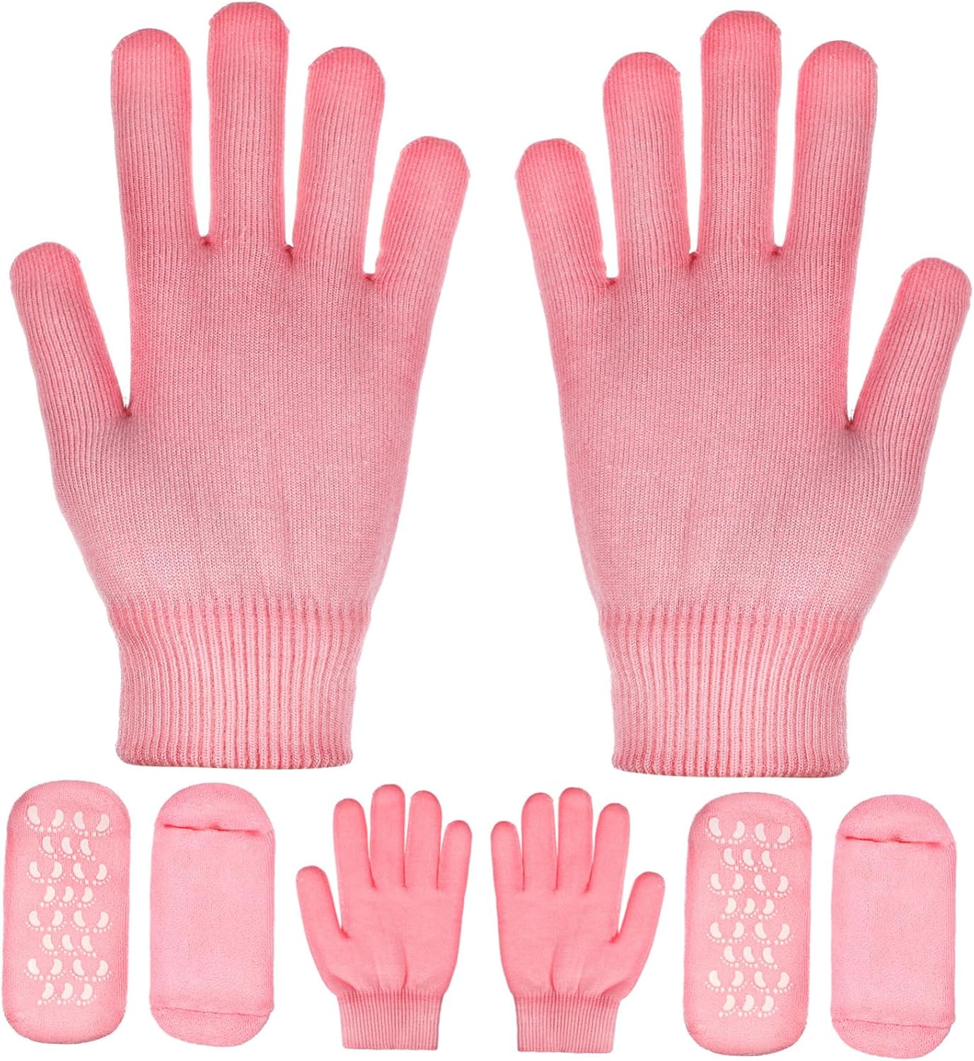 Moisturizing Therapy Socks Gloves 2 Sets Spa Moisturizing Foot Hand Care Remover Soft Cotton