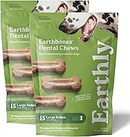 Vista 14 de Earthbones - Masticables dentales para perros de 10 a 20 libras, 30 huesos