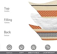 Vista 28 de Homzard King Size Quilt Set, Grey White Snowflake Striped Comforter Set,Cotton Gray Bedspread King Size, Lightweight Comforter Fall Bedding 3 Piece