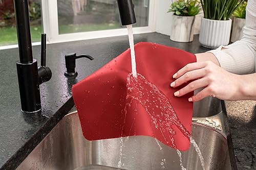 Miniatura 4 de GASARÉ, Juego de 4 manteles individuales de silicona, antideslizantes, fáciles de limpiar, resistentes al calor, flexibles, 20% más gruesos, 16 x 12