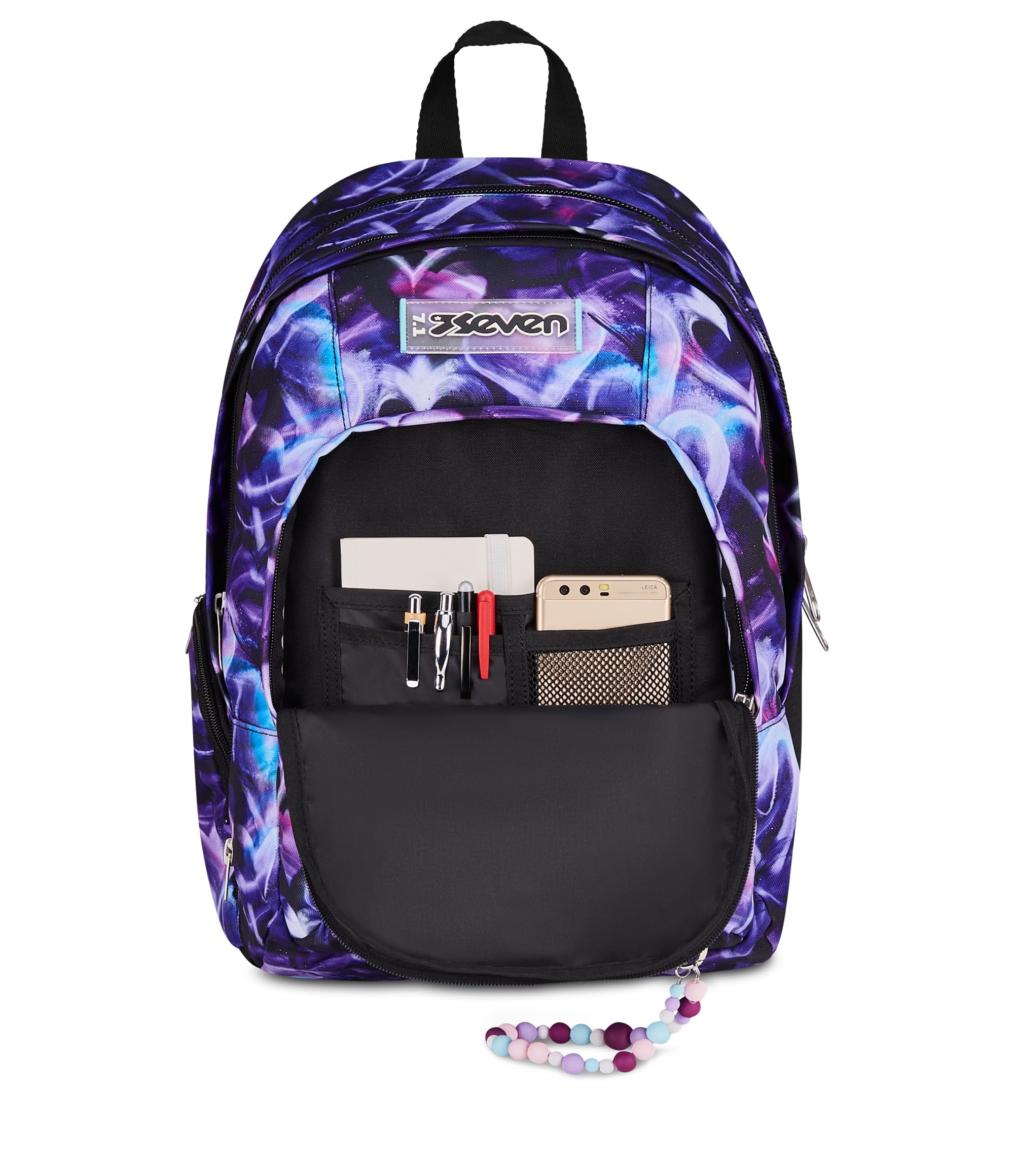 Seven Zaino Scuola Dual Detach LOVEPASS, Viola, 32 L, Doppio Scomparto, Tasche multifunzione, Zaino Staccabile, Tasca con organizer, Scomparto porta pc, Scuola media e superiore, Bambina, Ragazza