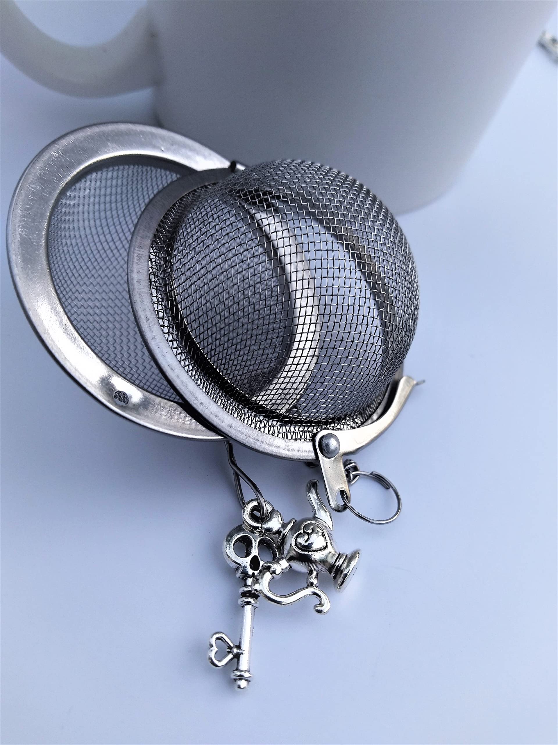 Teapot and Skull Key Tea Infuser Ball for Loose Leaves Brewing