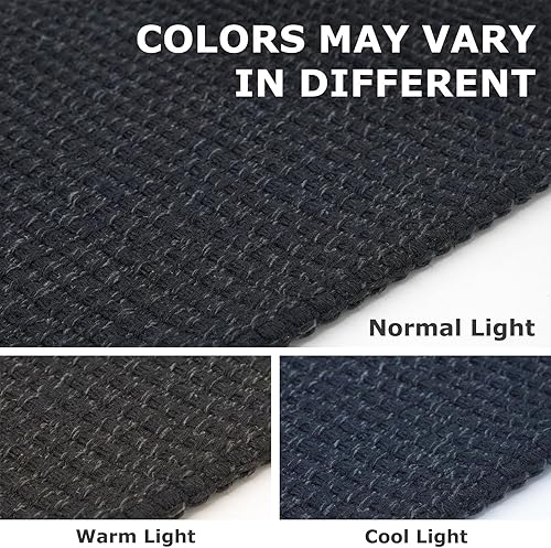 Miniatura 297 de IOHOUZE Alfombra lavable de 4 x 6 pies con parte trasera de goma antideslizante tejida para interiores y exteriores, alfombra para entrada