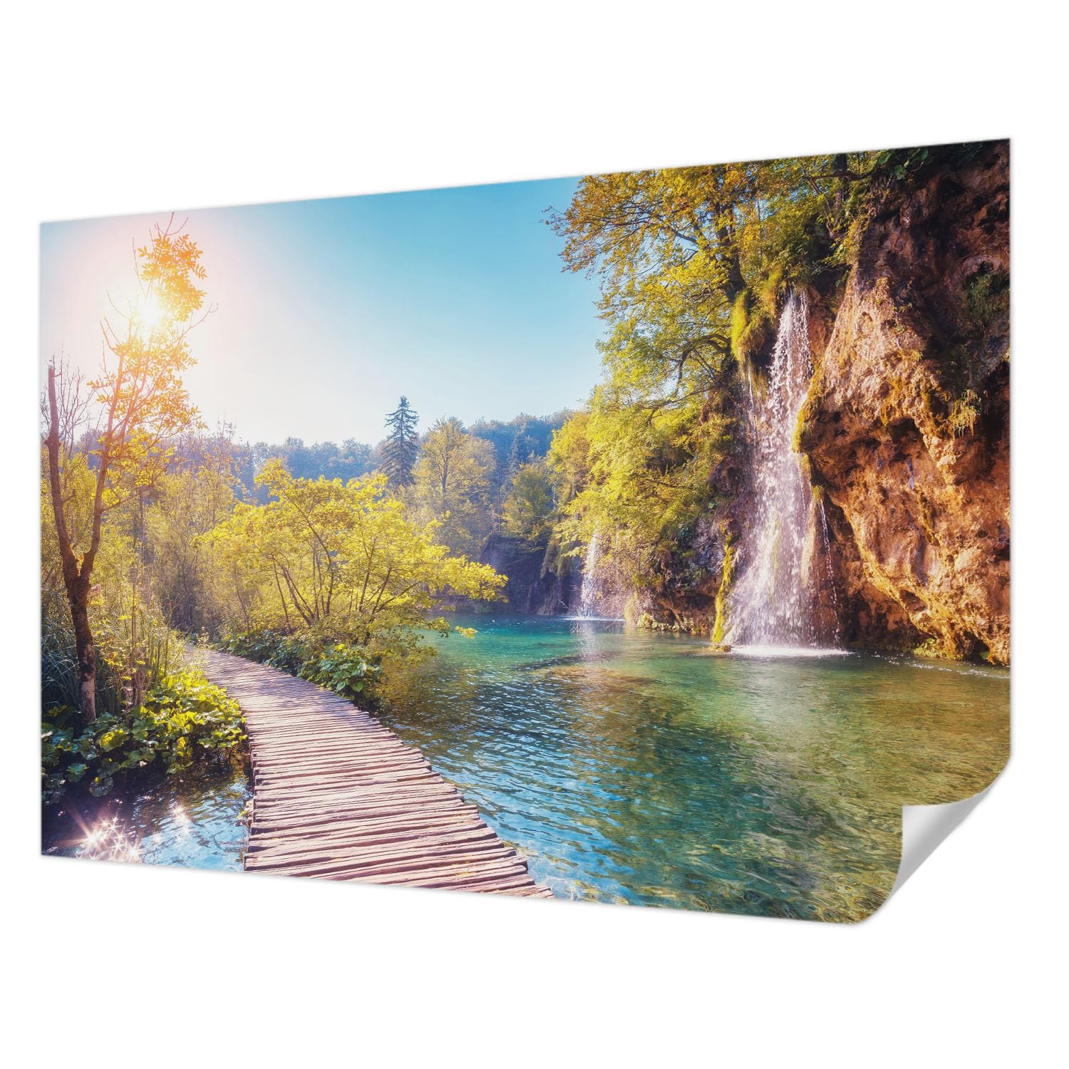 Papier peint autocollant résistant aux taches paysage naturel