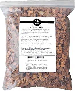 Loose Dry Coco Husk Chips for Horticultural Use, Amendment for Indoor House Plants Potting Soil (4 litres)