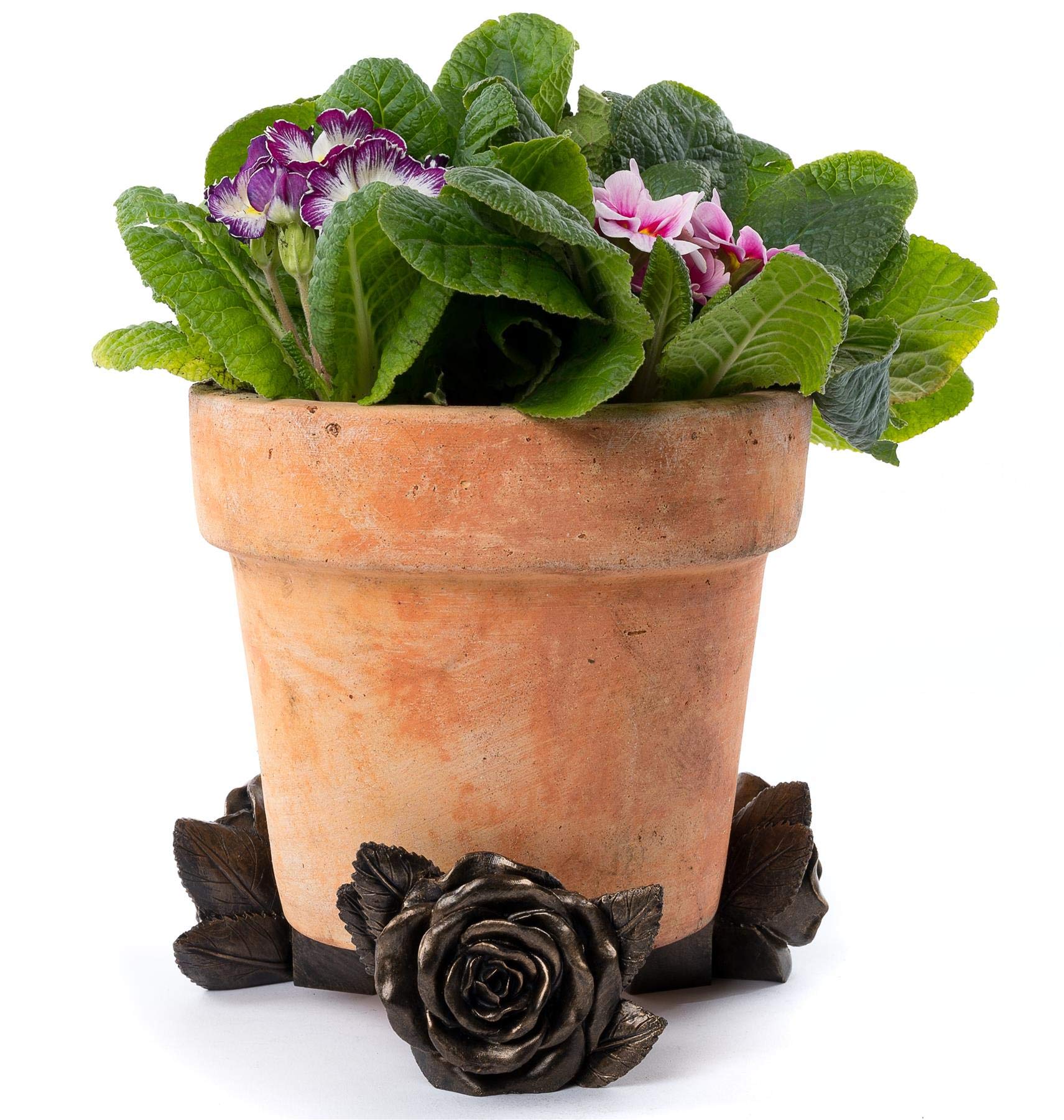 Potty Feet Flower Rose Figures Plant Pot Feet - Planter Support - Handmade Decorative Ornaments - 3pcs