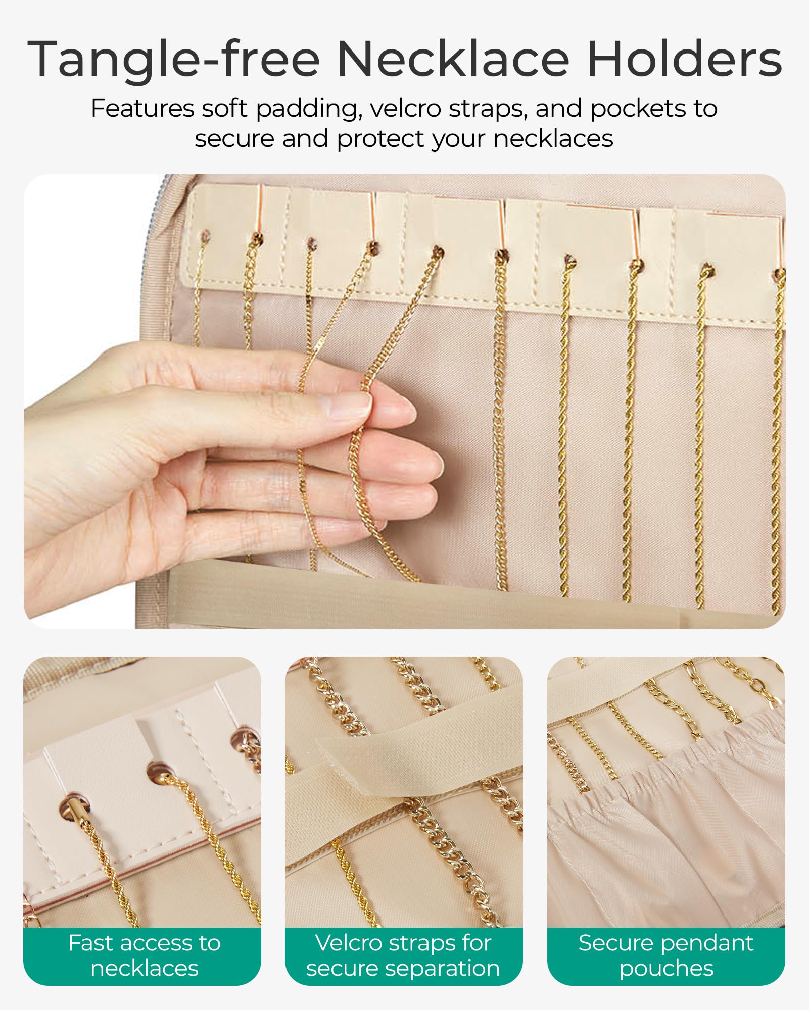 BAGSMART Rollo organizador de joyas