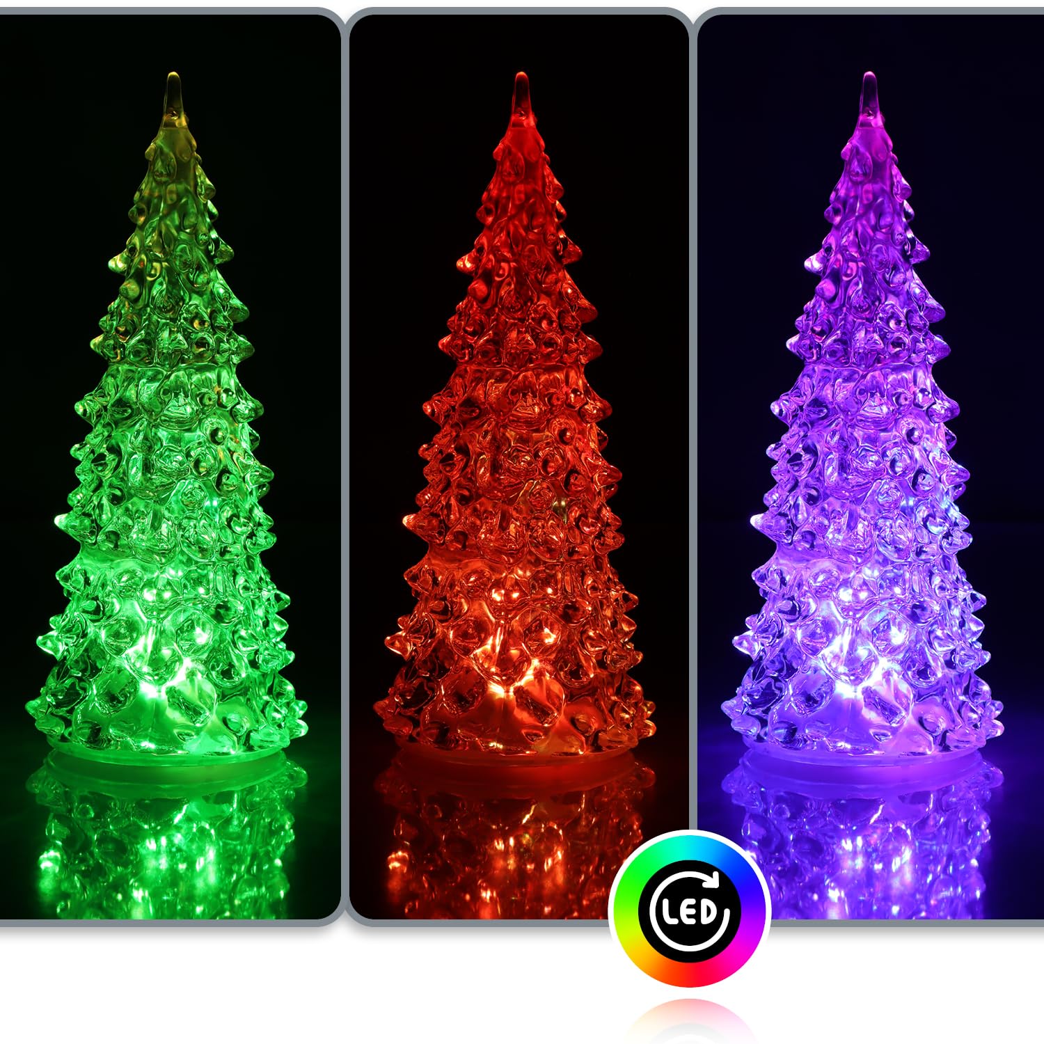 Com-four® LED Deko-Baum Weihnachten – Goldener Weihnachtsbaum Mit Timer & Warm-weißem Licht, 29 Cm