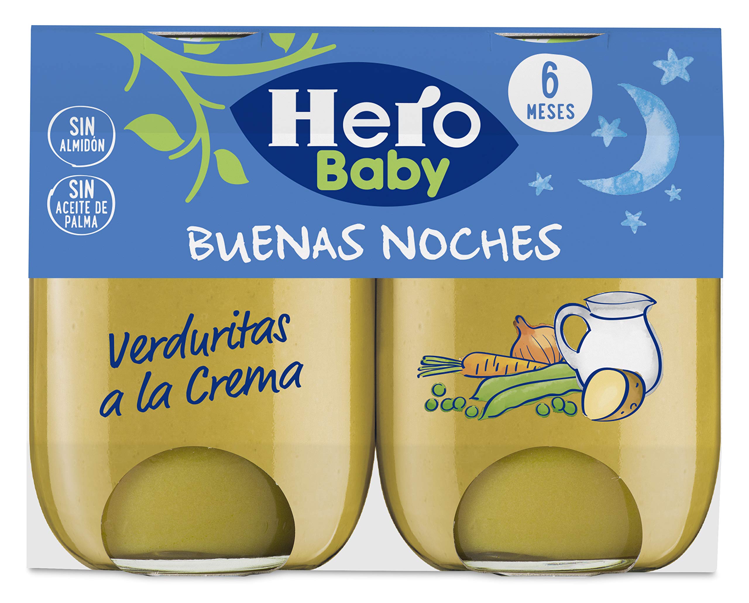 Hero Baby Buenas Noches Verduras a la Crema Pack de 2 x 190 g